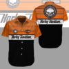 Harley-Davidson Motocross Flag Hawaiian Shirt, Harley Racing Moto Button Shirt, Harley Davidson Motorcycles New Full All Over Print Hawaiian Shirt-Ks64