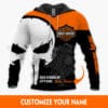 Harley Davidson Clothing, Harley Davidson Shirt, Harley Davidson Logo Motorcycles New Skull Full All Over Print Customize Your Name Hoodie, Pullover, Sweatshirt, T-Shirt-Wx29