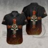 Harley-Davidson Motocross Flag Hawaiian Shirt, Harley Racing Moto Button Shirt, Harley Davidson Motorcycles New Skull Full All Over Print Hawaiian Shirt-Uv63