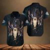 Harley-Davidson Motocross Flag Hawaiian Shirt, Harley Racing Moto Button Shirt, Harley Davidson Motorcycles New Full All Over Print Hawaiian Shirt-Oc17