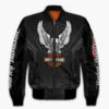Harley Davidson Clothing, Harley Davidson Shirt, Harley Davidson Logo Motorcycles New Skull Full All Over Print Bomber Jacket-Le53