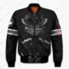 Harley Davidson Clothing, Harley Davidson Shirt, Harley Davidson Logo Motorcycles New Eagle Full All Over Print Bomber Jacket-Px27