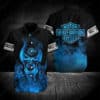 Harley-Davidson Motocross Flag Hawaiian Shirt, Harley Racing Moto Button Shirt, Harley Davidson Motorcycles New Skull Full All Over Print Hawaiian Shirt-Ib74