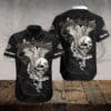 Harley-Davidson Motocross Flag Hawaiian Shirt, Harley Racing Moto Button Shirt, Harley Davidson Motorcycles New Skull Full All Over Print Hawaiian Shirt-Nw76