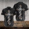 Harley-Davidson Motocross Flag Hawaiian Shirt, Harley Racing Moto Button Shirt, Harley Davidson Motorcycles New Full All Over Print Hawaiian Shirt-Ke63
