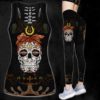 Harley-Davidson Leggings,Harley-Davidson Hollow Tank Top,Combo Leggings And Hollow Tank Top,Gift For Motor Cycles Fan,Skull Legging