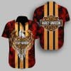 Harley-Davidson Motocross Flag Hawaiian Shirt, Harley Racing Moto Button Shirt, Harley Davidson Motorcycles New Full All Over Print Hawaiian Shirt-Ph67