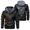 Harley Davidson Clothing, Harley Davidson Shirt, Harley Davidson Motorcycle Eagle Skull Leather Jacket-Gift For Bike,Gift For Dad,Gift For Grandpa,Unisex Poly Leather Jacket-RV19