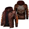 Harley Davidson Clothing, Harley Davidson Shirt, Harley Davidson Motorcycle Skull Leather Jacket-Gift For Bike,Gift For Dad,Gift For Grandpa,Unisex Poly Leather Jacket-BW81